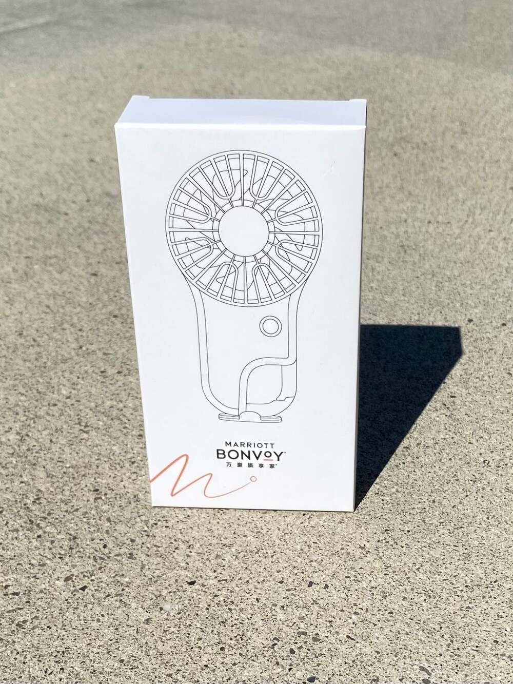 Marriott Bonvoy Branded Portable 180° Folding Handheld Fan with Carabiner